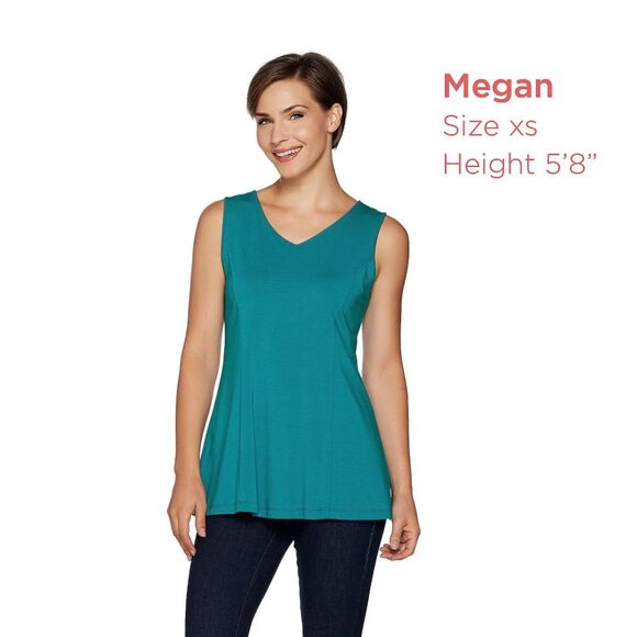 Susan Graver Womens 3X Modern Essentials Stretch Cotton Modal Tank Top Black NWT - Picture 4 of 4